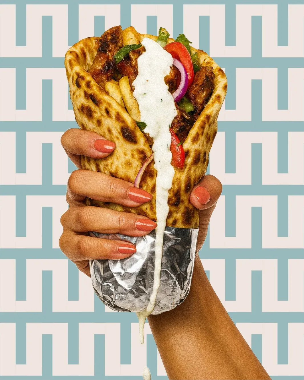 Sultan's Kitchen — gyros on patterned background