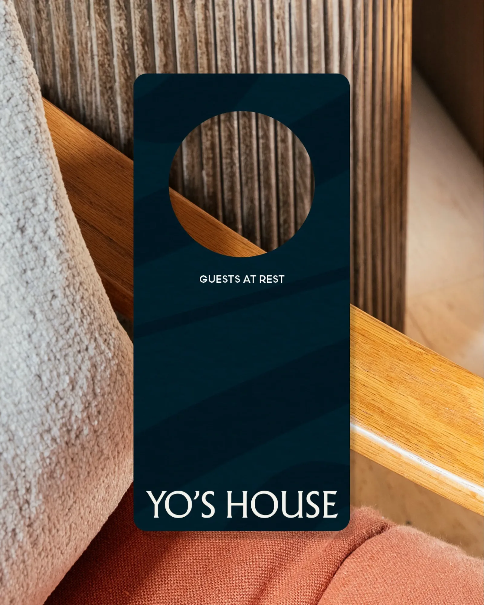 Yo's House — Guests at Rest door hanger