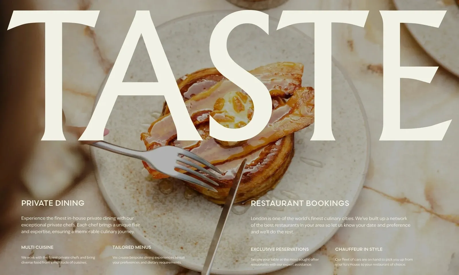 Yo's House — Taste: private dining and restaurant bookings